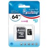 Карта памяти MicroSD 64GB SmartBuy К10 (с адаптером)