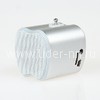 Колонка (T-2012) USB/MicroSD серебро