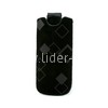 Футляр Sam Galaxy W i8150 черный "Орнамент" (замша)  120х70мм