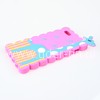 Задняя панель для  iPhone5 СИЛИКОН Жираф (малиновый)