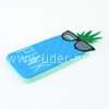 Задняя панель для  iPhone5 СИЛИКОН Ананас (синий)