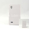 Чехол-книжка для LG Optimus L9 (боковой флип) белая
