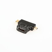 Переходник HDMI to mini HDMI to micro HDMI (Perfeo) Переходник HDMI to mini HDMI to micro HDMI (Perfeo)