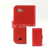 Чехол-книжка для LG Optimus 4X HD P880 (боковой флип) красная