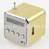 Колонка (TD-V26) USB/Micro SD/FM/дисплей/подсветка (желтая)