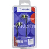 Наушники DEFENDER Pulse-420/63421 с микрофоном (черный/желтый) Наушники DEFENDER Pulse-420/63421 с микрофоном (черный/желтый)