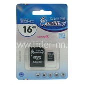 Карта памяти MicroSD 16GB SmartBuy К4 (с адаптером)
