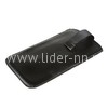 Футляр HTC One X черный (кожа) 14х8 см
