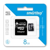 Карта памяти MicroSD 8GB SmartBuy К10 (с адаптером) Back-to-School