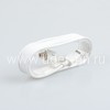 USB кабель micro USB 1.5м пластиковый держатель) КРУГЛЫЙ белый