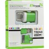 СЗУ ELTRONIC COLOR TREND для iPhone4 с USB выходом (1000mAh) коробка (зеленый)