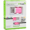 СЗУ ELTRONIC COLOR TREND Micro USB с USB выходом (1000mAh) коробка (розовый)