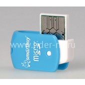 Картридер Smartbuy (SBR-706-B) для Micro SD (голубой) Картридер Smartbuy (SBR-706-B) для Micro SD (голубой)