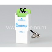 Картридер Smartbuy (SBR-707-G) для Micro SD (зеленый) Картридер Smartbuy (SBR-707-G) для Micro SD (зеленый)
