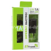 СЗУ ELTRONIC Mini USB с USB выходом (1000mAh) в коробке (черный) СЗУ ELTRONIC Mini USB с USB выходом (1000mAh) в коробке (черный)
