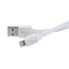 USB кабель для iPhone 5/6/6Plus/7/7Plus 8 pin 1.0м ПЛОСКИЙ  (в коробке) белый (ELTRONIC)