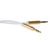 Кабель AUX 3.5 на 3.5 Am-Am  (1м) 2-х контактный круглый; металл.коннектор белый (без упаковки) Кабель AUX 3.5 на 3.5 Am-Am  (1м) 2-х контактный круглый; металл.коннектор белый (без упаковки)