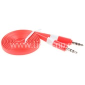 Кабель AUX 3.5 на 3.5 Am-Am  (1м) 2-х контактный ПЛОСКИЙ ШИРОКИЙ красный (без упаковки) Кабель AUX 3.5 на 3.5 Am-Am  (1м) 2-х контактный ПЛОСКИЙ ШИРОКИЙ красный (без упаковки)