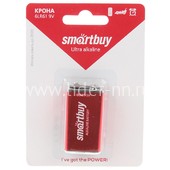 Батарейка алкалиновая Smartbuy 6LR61/1BL (крона) Батарейка алкалиновая Smartbuy 6LR61/1BL (крона)