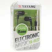 Наушники MP3/MP4 YAYANG (YA-6622) черные Наушники MP3/MP4 YAYANG (YA-6622) черные