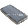 Портативное ЗУ (Power Bank) 20000mAh (EK-3) фонарь/2 USB/солнечная батарея (черный)
