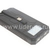 Портативное ЗУ (Power Bank) 20000mAh (EK-3) фонарь/2 USB/солнечная батарея (черный)