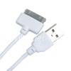 USB кабель для  iPhone 4G/4GS 30 pin 1.0м (без упаковки) белый (ELTRONIC)