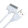USB кабель для  iPhone 4G/4GS 30 pin 1.0м (без упаковки) белый (ELTRONIC)