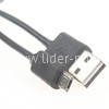 USB кабель  для micro USB 1.0м (в коробке) ДВУХСТОРОННИЙ черный (ELTRONIC)