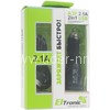 АЗУ ELTRONIC Premium для IPhone4 2 USB выхода (1000mAh/2100mAh) коробка (черный)