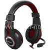 Наушники полноразмерные DEFENDER Warhead G-185/64106 с микрофоном; кабель 2м (черный/красный)