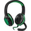 Наушники полноразмерные DEFENDER Warhead G-200/64119 с микрофоном; кабель 2м (зеленый/черный)