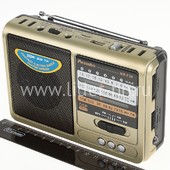 Колонка (MB-F39) USB/Micro SD/FM/фонарь (золото)