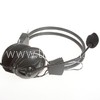 Наушники с разъемом для компьютера (SX-806) микрофон/регулировка громкости/велюровые амбушюры черные