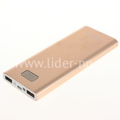 Портативное ЗУ (Power Bank)  8000mAh AWEI фонарь/2 USB/дисплей (золото)