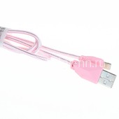 USB кабель Lightning 1.0 м CL-981 текстильный (розовый) AWEI USB кабель Lightning 1.0 м CL-981 текстильный (розовый) AWEI