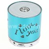 Колонка (Q609) Bluetooth/USB/MicroSD/FM/подсветка (голубая)
