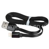 USB кабель Lightning 1.0 м (без упаковки) ПЛОСКИЙ черный