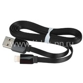 USB кабель Lightning 1.0 м (без упаковки) ПЛОСКИЙ черный USB кабель Lightning 1.0 м (без упаковки) ПЛОСКИЙ черный