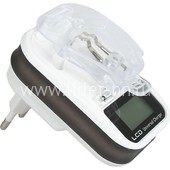 Универсальное СЗУ для АКБ (Лягушка) USB/дисплей (белый) ELTRONIC