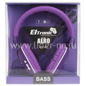 Наушники полноразмерные ELTRONIC Aero (4454) bluetooth/fm фиолетовые (в коробке) soft touch