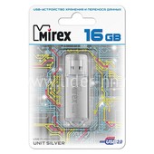 USB Flash 16GB Mirex UNIT SILVER USB Flash 16GB Mirex UNIT SILVER