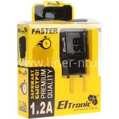 СЗУ ELTRONIC FASTER  с USB выходом (1200 mAh) в коробке (черный) СЗУ ELTRONIC FASTER  с USB выходом (1200 mAh) в коробке (черный)