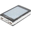 Портативное ЗУ (Power Bank) 25000mAh (EK-1) фонарь/2 USB/солнечная батарея (черная)