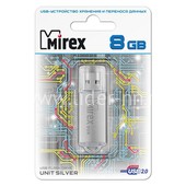 USB Flash 8GB Mirex UNIT SILVER USB Flash 8GB Mirex UNIT SILVER