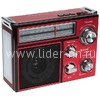 Колонка (RX-551Dch) USB/MicroSD/FM/LED/фонарь (красная)