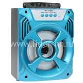 Колонка (MS-298BTch) Bluetooth/USB/MicroSD/FM/LED (синяя)