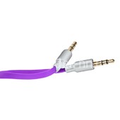 Кабель AUX 3.5 на 3.5 Am-Am  (1м) 2-х контактный ПЛОСКИЙ  УЗКИЙ фиолетовый (без упаковки) Кабель AUX 3.5 на 3.5 Am-Am  (1м) 2-х контактный ПЛОСКИЙ  УЗКИЙ фиолетовый (без упаковки)
