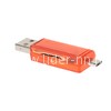 OTG картридер (3329) micro USB (красный)