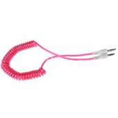 Кабель AUX 3.5 на 3.5 Am-Am  (1м) 2-х контактный витой ПРОЗРАЧНЫЙ розовый (без упаковки) Кабель AUX 3.5 на 3.5 Am-Am  (1м) 2-х контактный витой ПРОЗРАЧНЫЙ розовый (без упаковки)